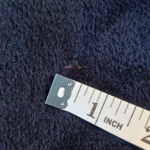 Vintage Louis Goldstein 1950s Wool Coat Navy Open Front Modern Size M to L - Picture 12 of 12